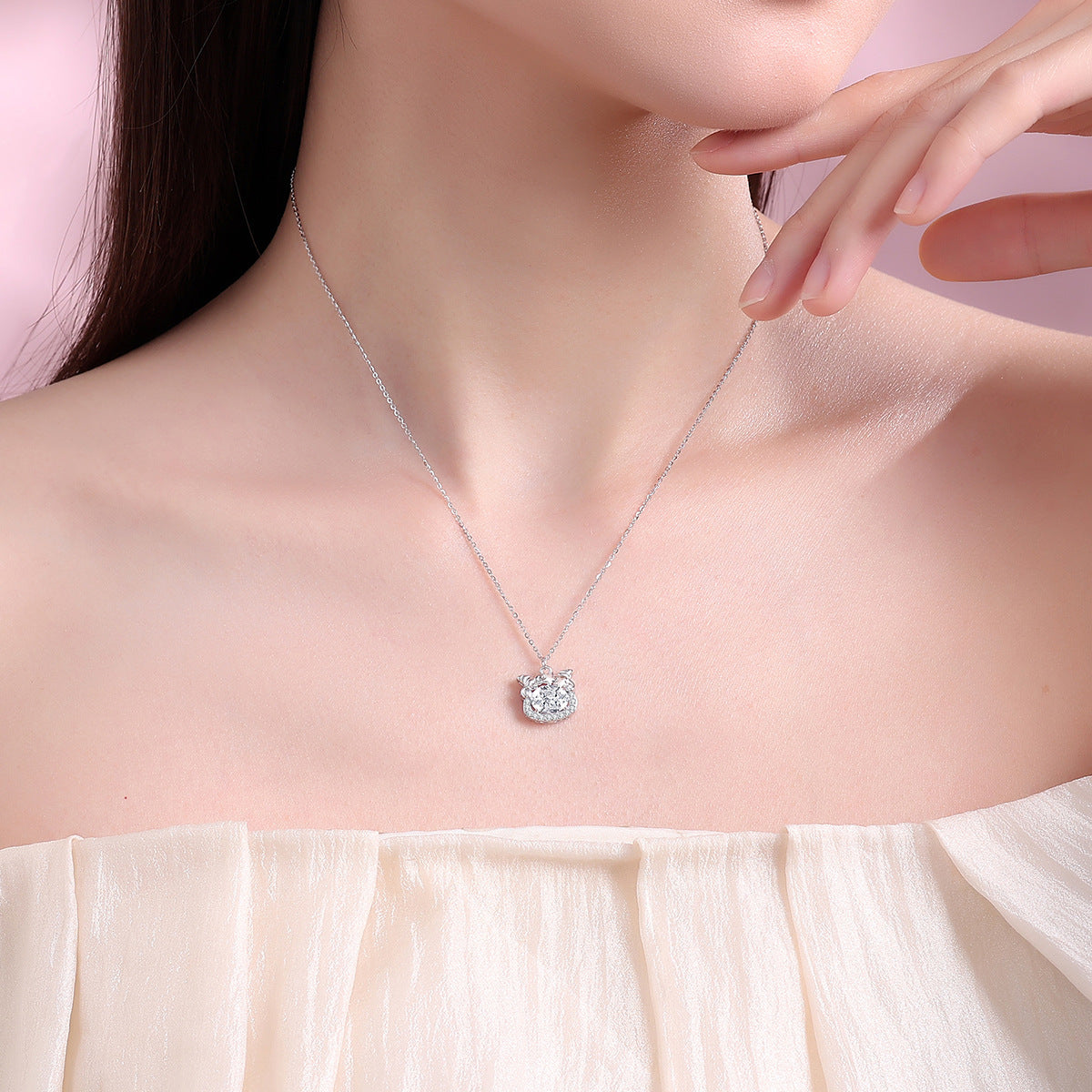 Lamb S925 Silver Necklace-Gentle Good Wishes