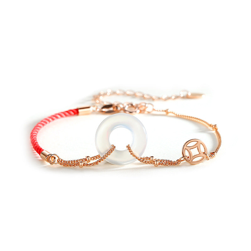 White Jade Bracelet-Fu Blessing
