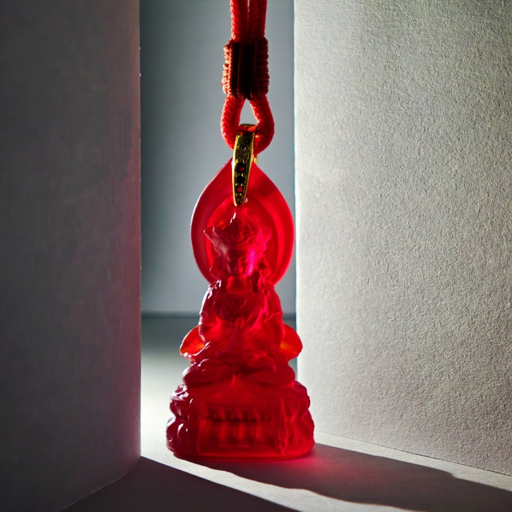 Longevity Buddha Liuli Pendant–Peace, Protection & Long-Life Blessings