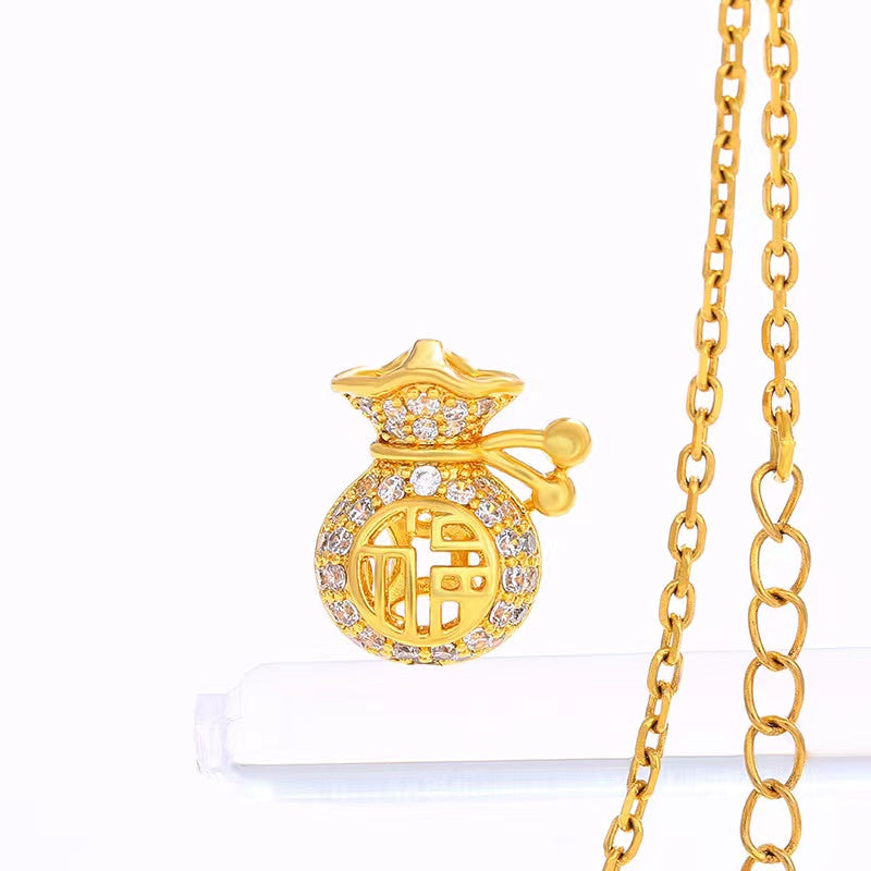 Lucky Money Bag Pendant-Fengshui Wealth