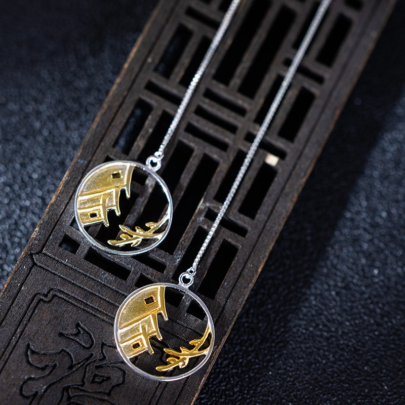 Mountain Cottage Threader Earrings-Tranquil Retreat