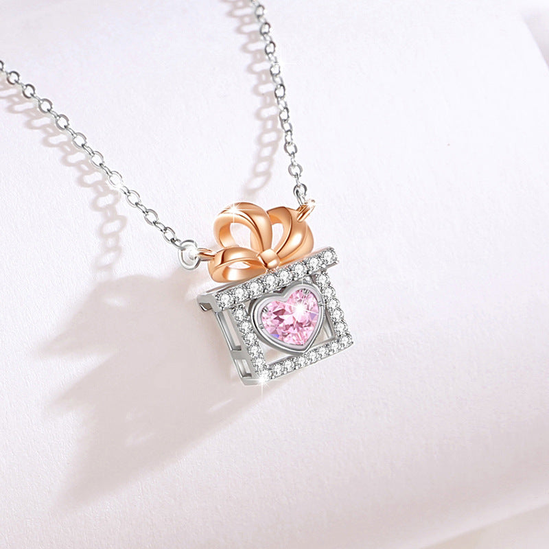 Heart Gift Box Silver Necklace-Love Beyond Words
