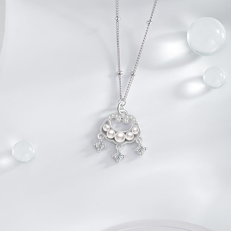 Ruyi Lock Pearl Necklace-Wishes for Peace & Happiness