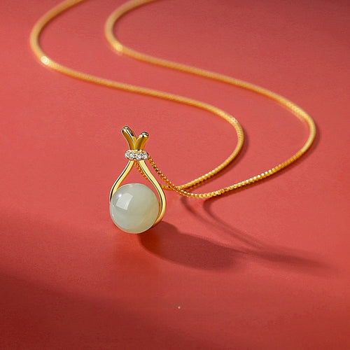 Blessing Pouch Jade Necklace – Grace Serenity