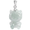 Natural Jade Cat Necklace-Good Fortune and Luck