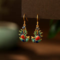 Phoenix Red Agate Drop Earrings-Grace in Full Color