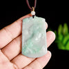 Natural Grade A Jade Horse Pendant – “Success Comes Quickly” Amulet with Fine Grain Texture