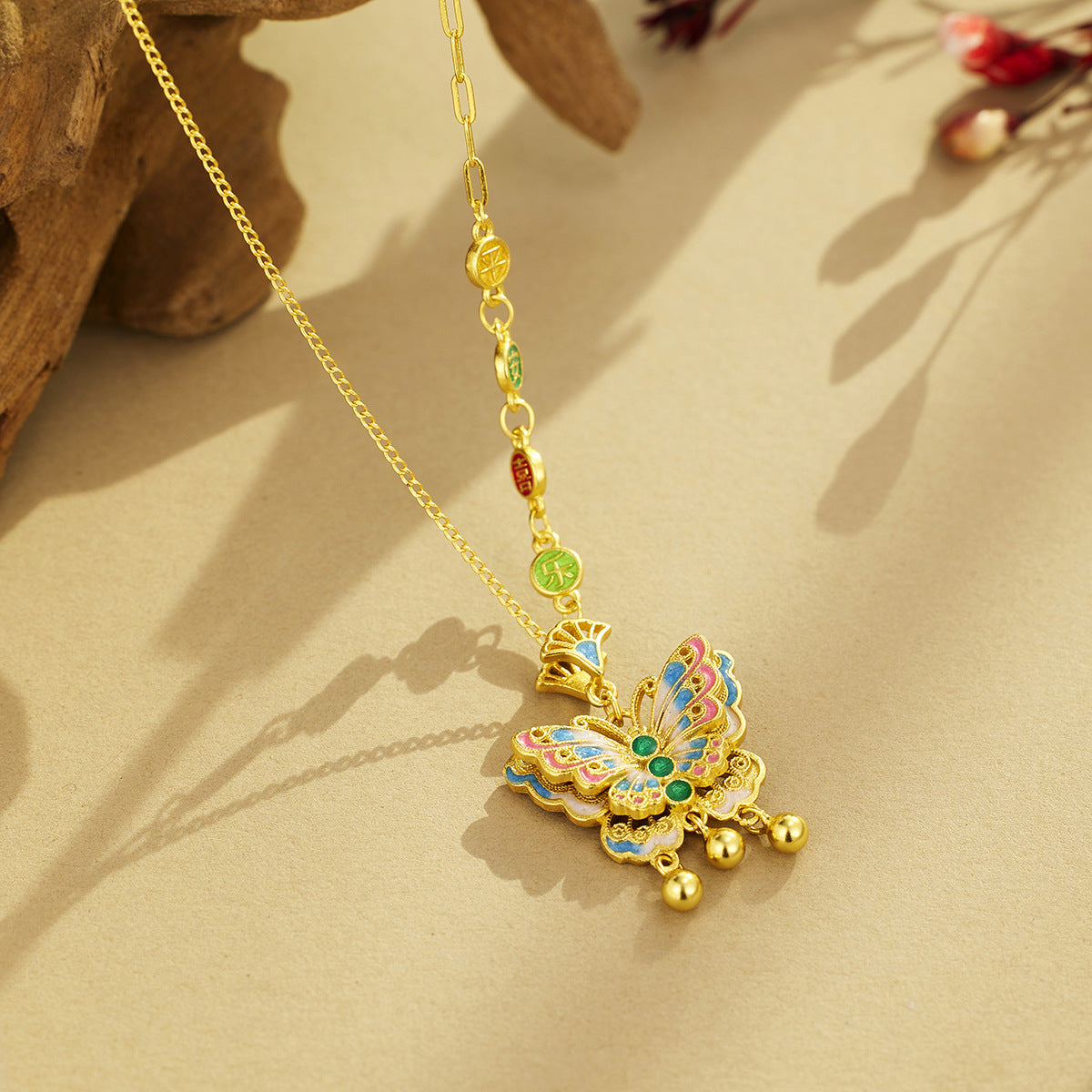 Multicolor Butterfly Necklace-A Colorful Devotion