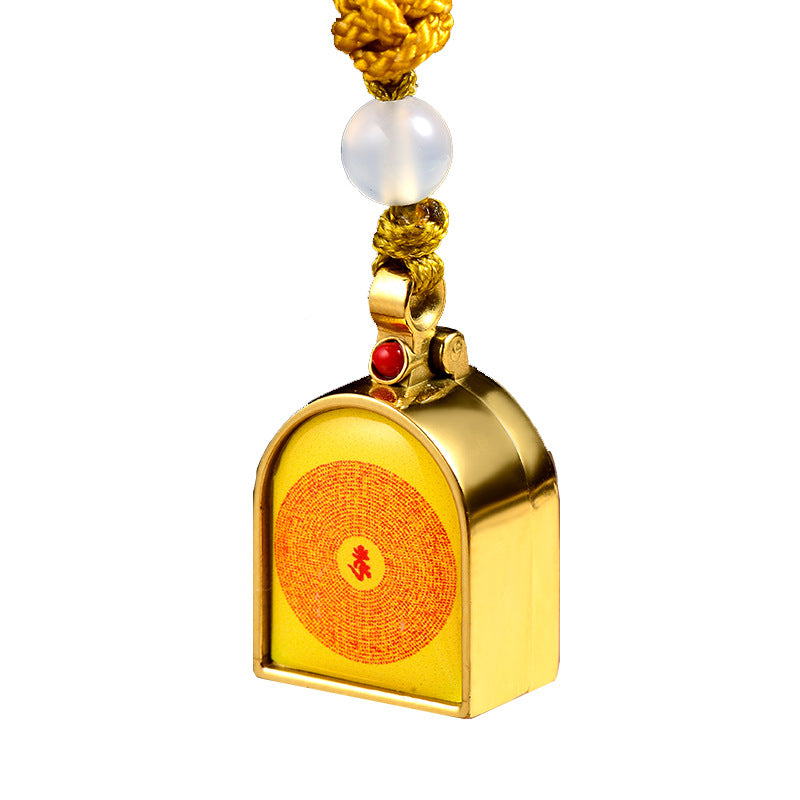 Tibetan Mini Gau Box Pendant-Stainless Steel Spiritual Amulet with Adjustable Cord