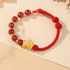 Pixiu Baby Bracelet with Cinnabar & Hetian Jade–Fortune Peace & Protection