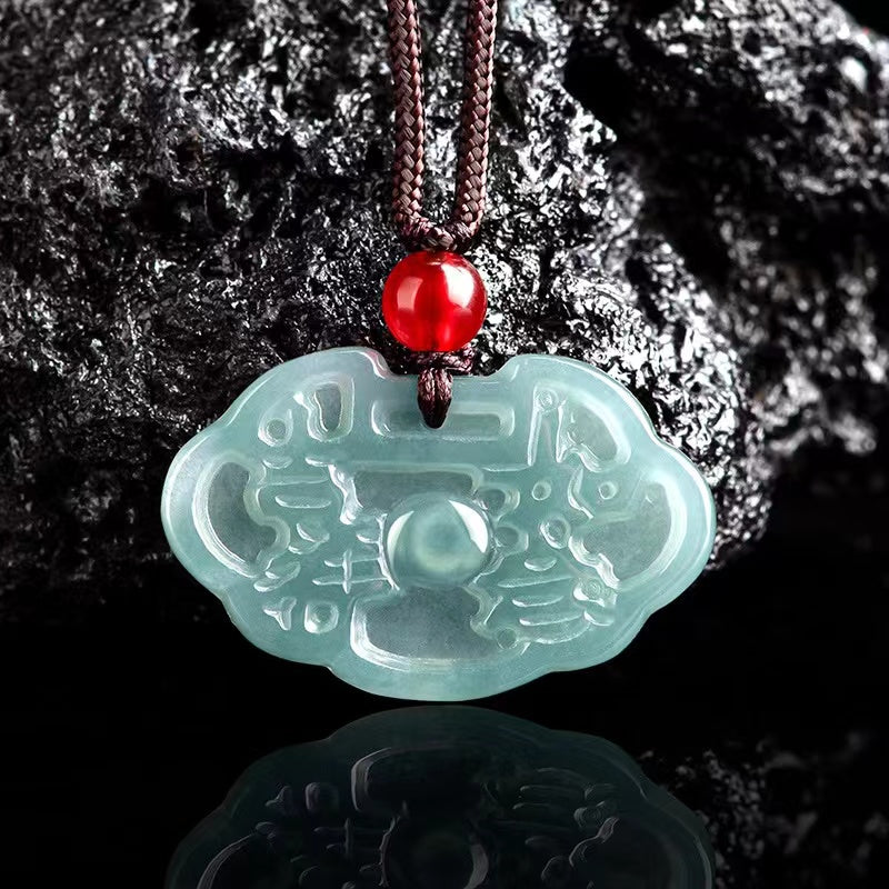 Ruyi Burmese Jade Pendant-Auspicious Fortune