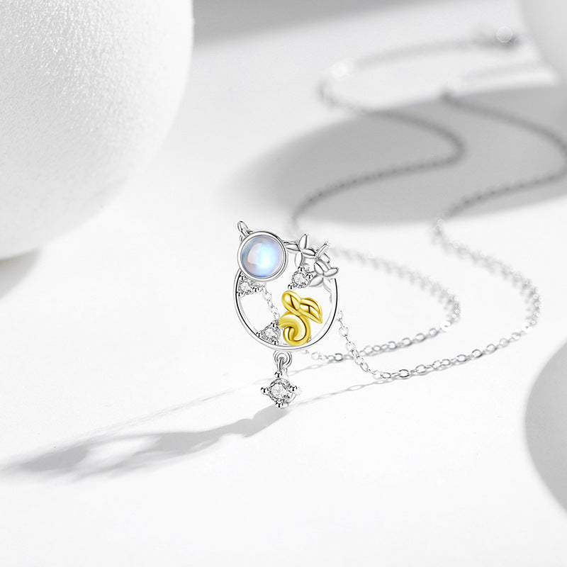 Steadfast Love-Moon Rabbit Sterling Silver Necklace