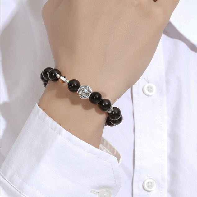 Eye of Providence Obsidian Tiger's Eye Bracelet-Modern Insight