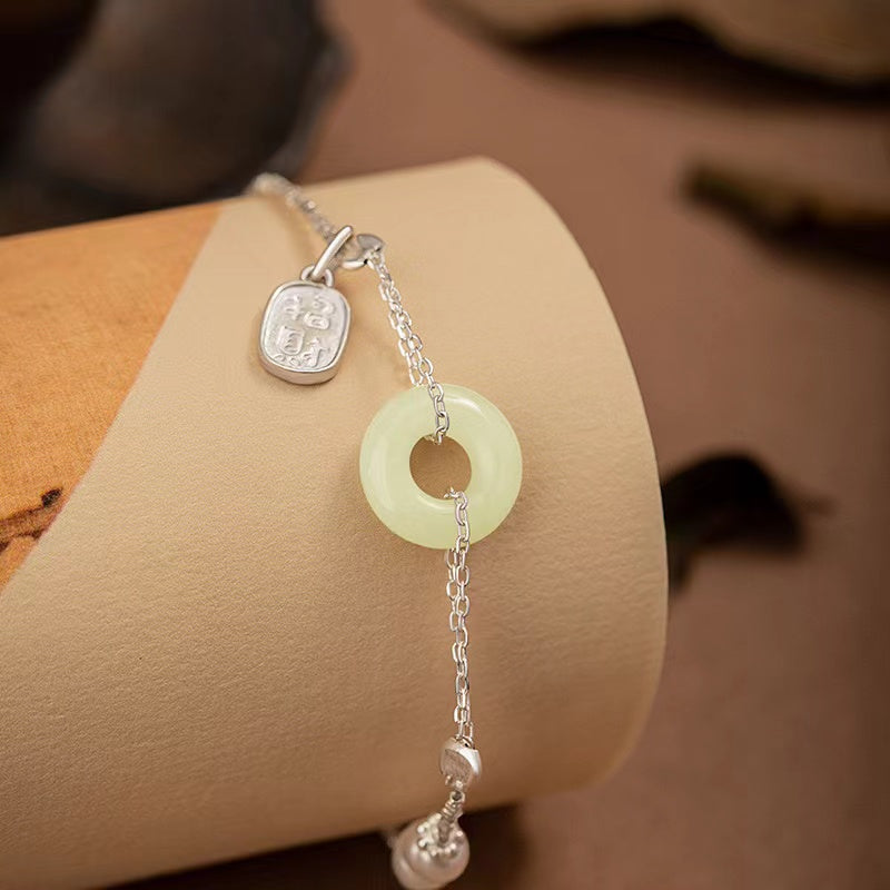 Peace Knot Silver Bracelet-Good Fortune and Prosperity