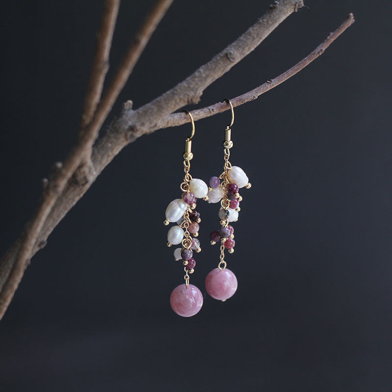 Natural Amthyst Earrings
