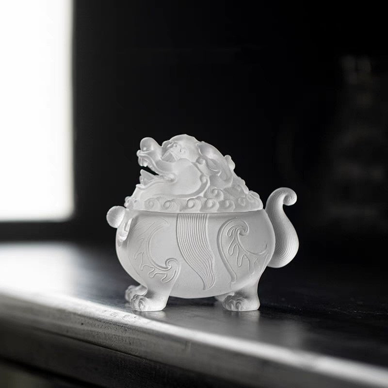 The Sovereign’s Breath Mythical Beast Glaze Incense Burner-Dragon’s Fifth Son Suanni