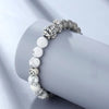 White Turquoise Beads Silver Pixiu Bracelet-Attract Luck