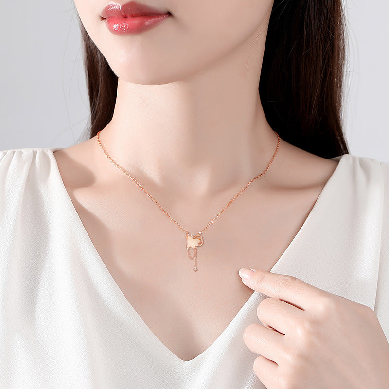 Butterfly Nephrite Jade Pendant Necklace-Graceful Transformation