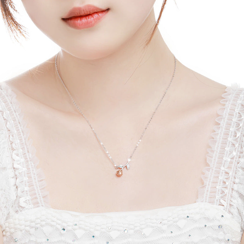 Rose Two Tone Necklace-Love in Bloom
