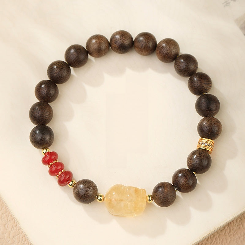 Rooted in Abundance-Citrine Pixiu Bracelet