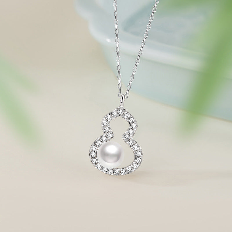 Gourd & Freshwater Pearl Necklace-Blessings Close to Heart