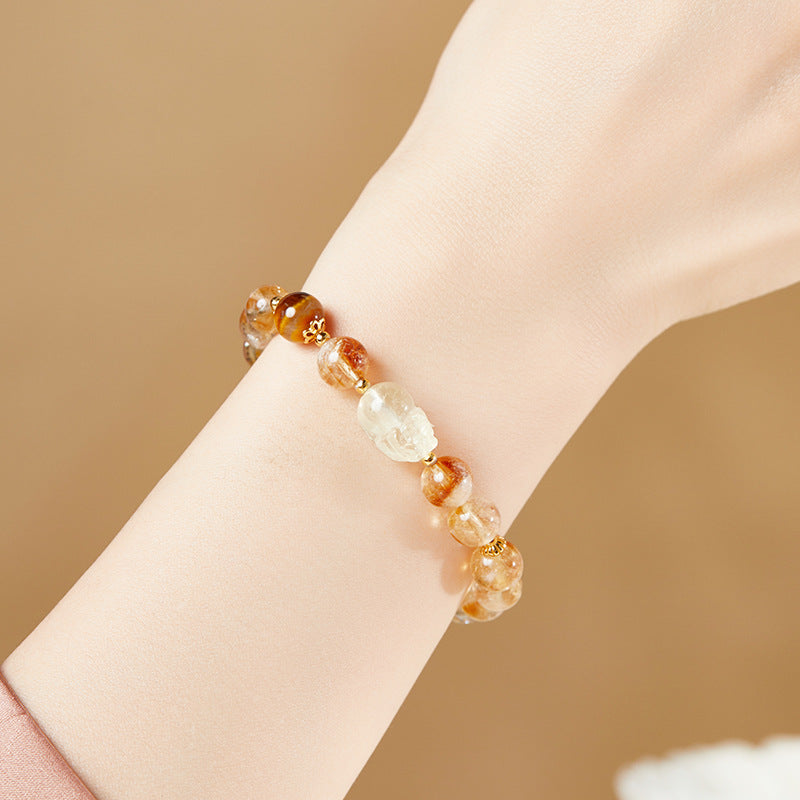 Golden Tiger’s Eye Pixiu Bracelet – Strength, Wealth & Prosperity