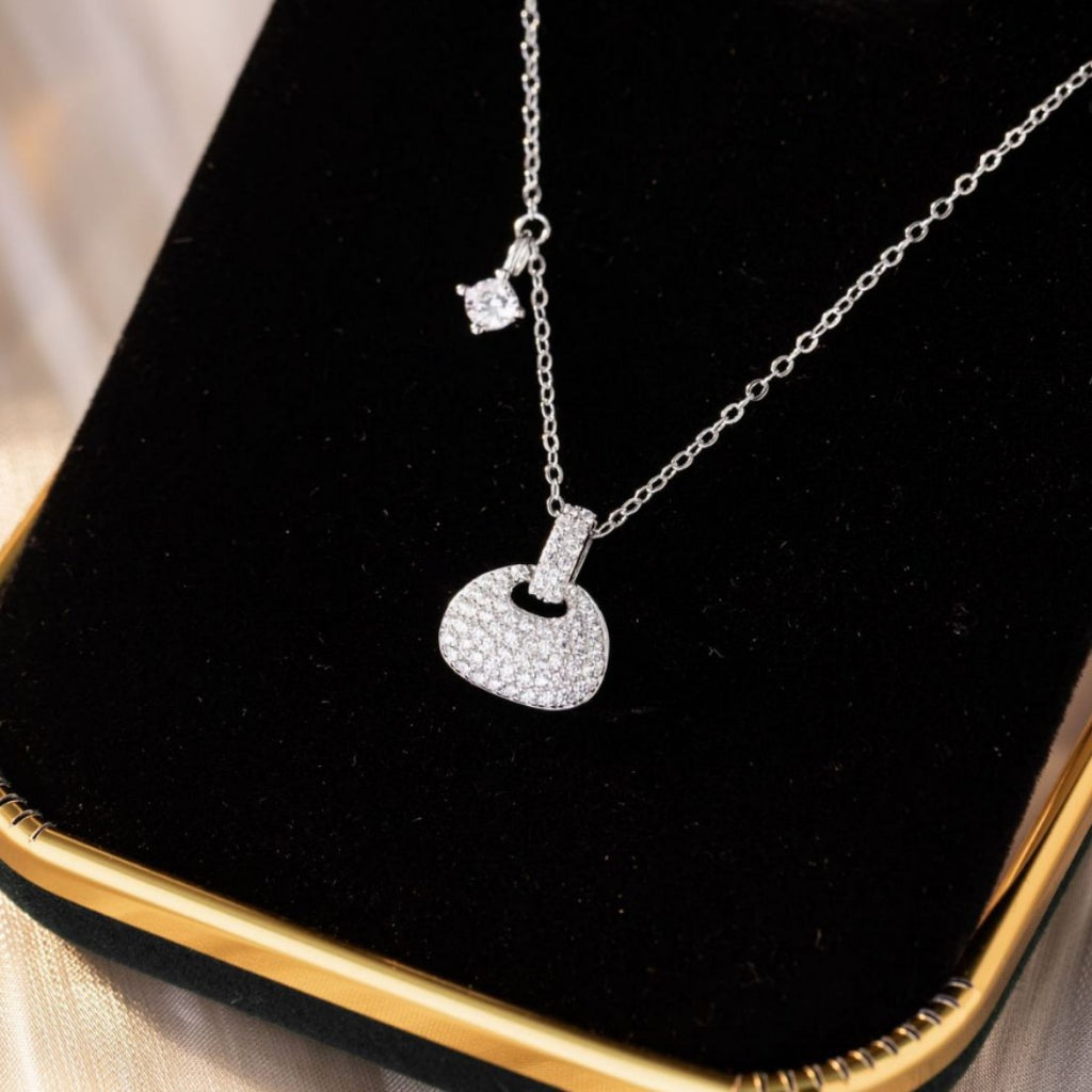 Sterling Silver Purse Necklace-A Little Everyday Sparkle