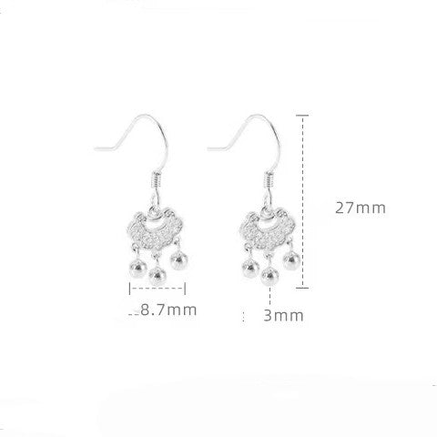 Peace Lock Silver Earrings-Peace and Harmony