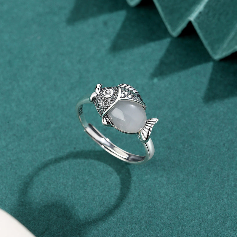 Koi Fish 925 Sterling Silver Ring-Perseverance and Abundance