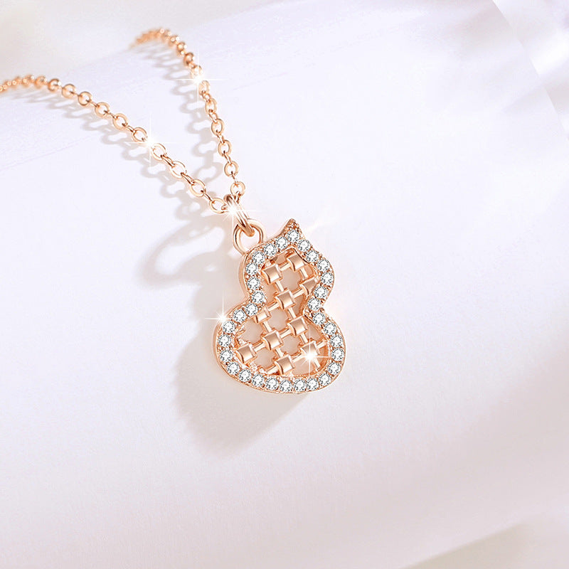 Gourd Cubic Zirconia Necklace-Fortune & Prosperity