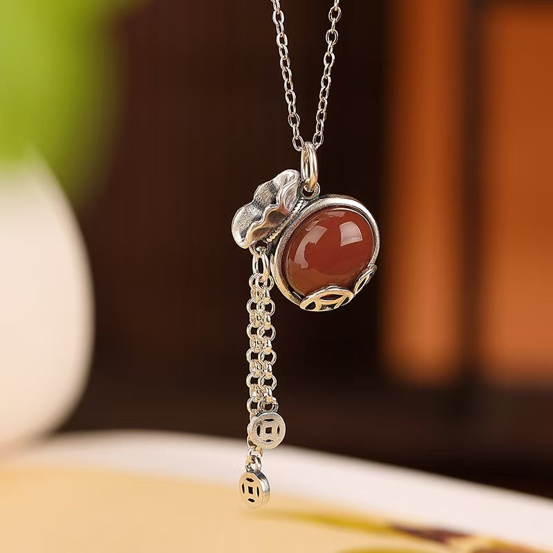 Red Agate Money Bag Necklace-Attract Wealth&Prosprity