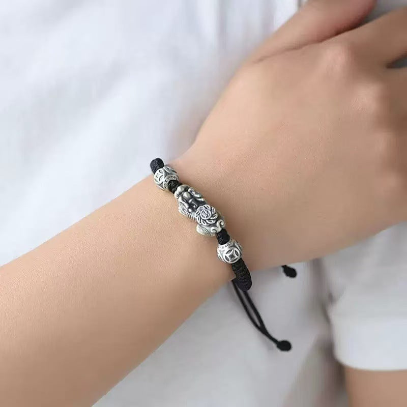 Pixiu Bracelet-925 Oxidized Sterling Silver