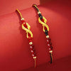 Gold Snake Cinnabar Couple Red String Bracelet-Protection and Wealth