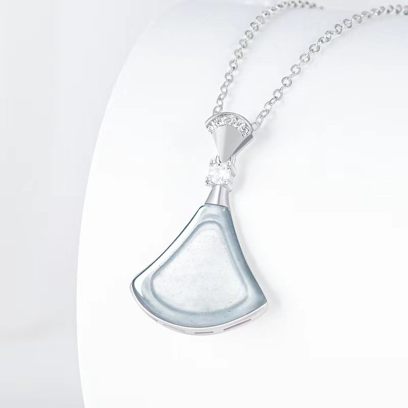 Blue Ice Jade Cv Crystal Necklace-Protection & Inner Peace