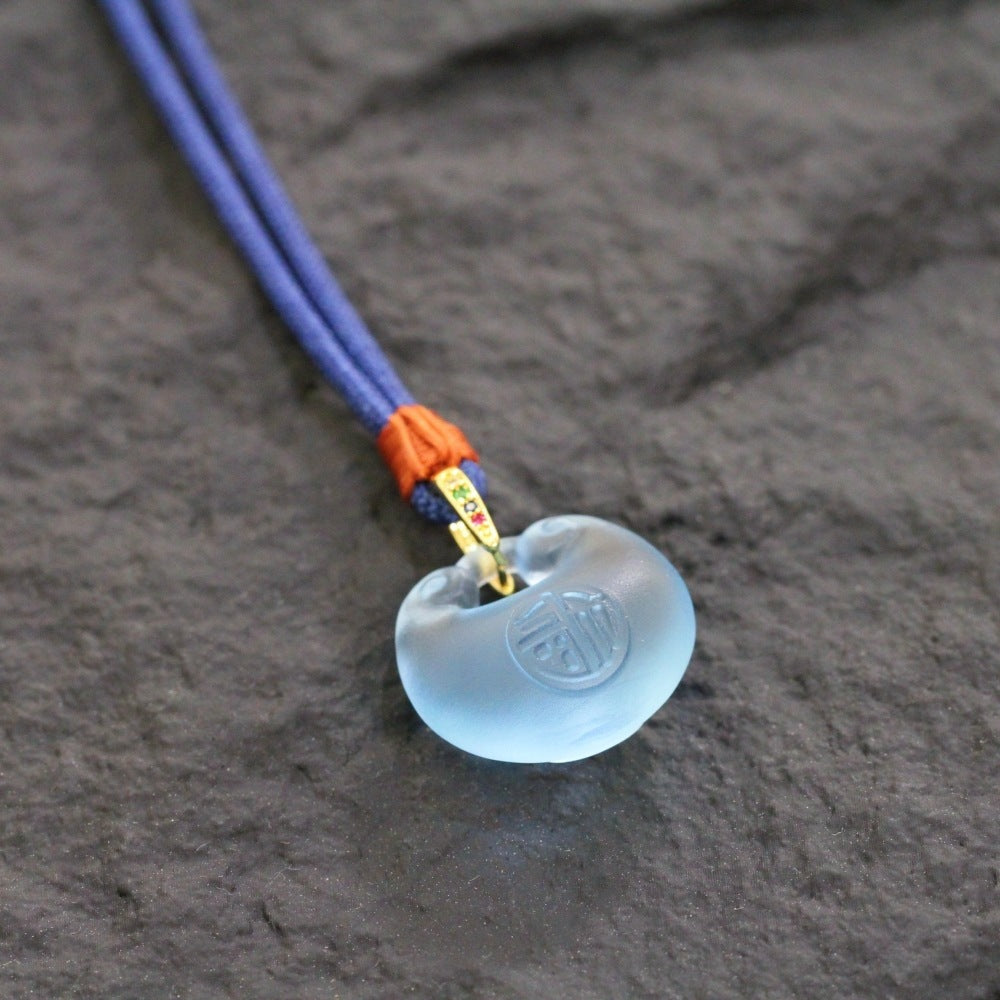 Fortune Blessing Liuli Pouch Pendant–Symbol of Prosperity, Good Fortune & Abundance