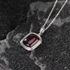 Natural Red Amber Pendant Silver Necklace-Luck Prosperity