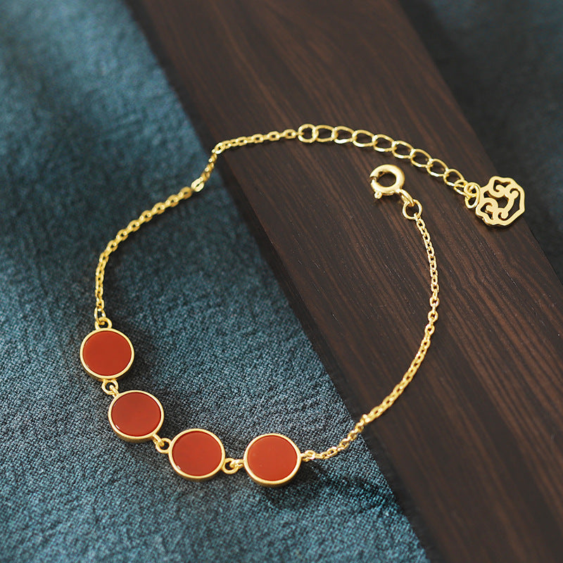 Joy & Peace Red Agate Bracelet-Wishing You Well