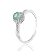 Ice Jade Wealth Silver Ring(Adjustable)