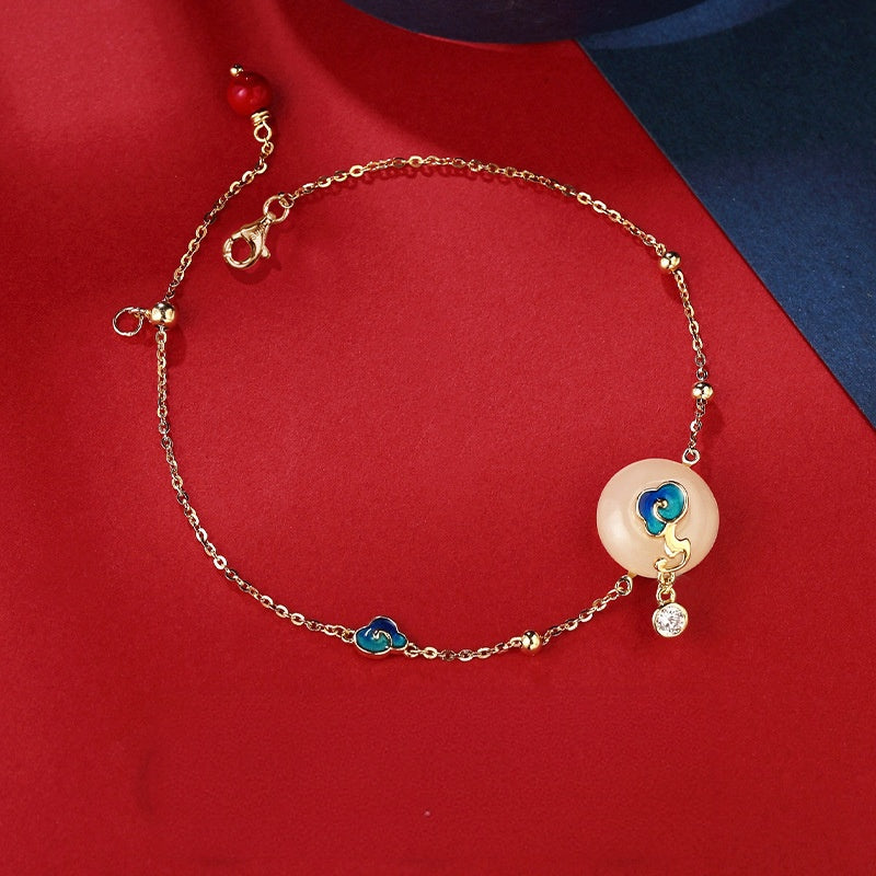 Lucky Skies-Jade Cloud Charm Bracelet