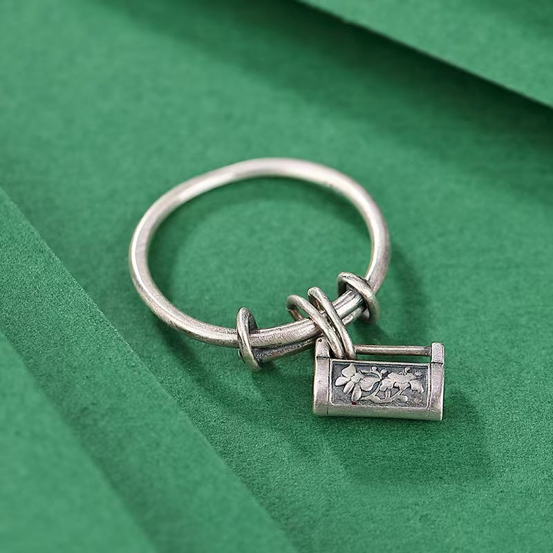 Lock & Key Love Engraved Stainless Steel Ring – WildKlass Jewelry