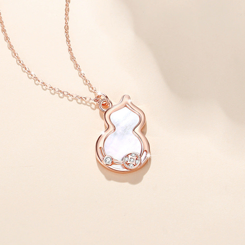 Gourd Shell Pendant Necklace-Blessings and Good Fortune