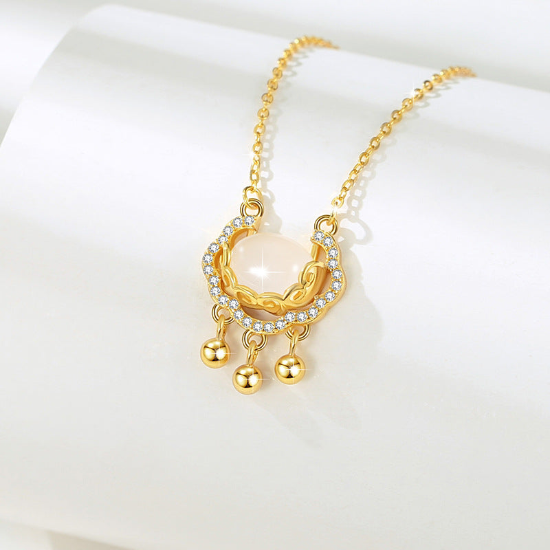 Peace Lock Chalcedony Necklace-Peace & Good Fortune