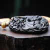 Black Obsidian “Flying Pixiu” Pendant – Hand-Carved Guardian of Wealth & Power