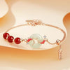 Red Agate Koi Fish Jade Bracelet-Good Fortune and Prosperity