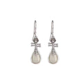 White Jade Ruyi Pipa Earrings-Good Fortune and Prosperity
