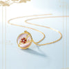 Plum Blossom Pink Fritillary Necklace-Hope and Renewal