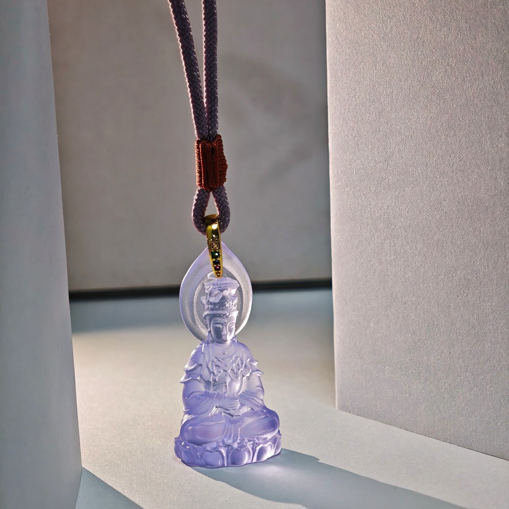 Mazu/Matsu Glaze Pendant–Protective Guardian Necklace for Peace & Clarity
