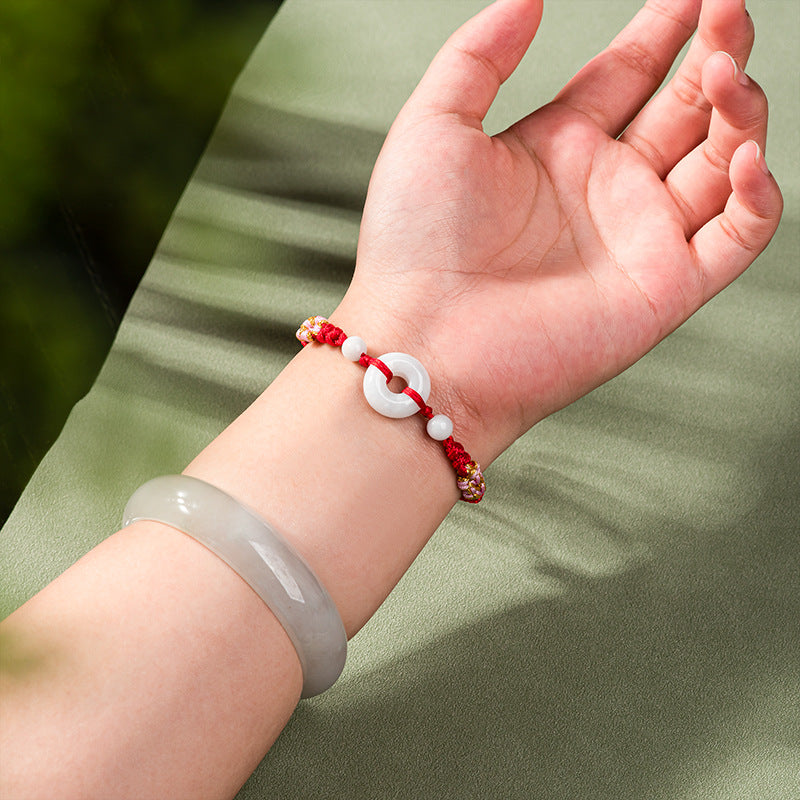 Lucky Love Guardian Knot Jade Bracelet-Protection & Romance Talisman