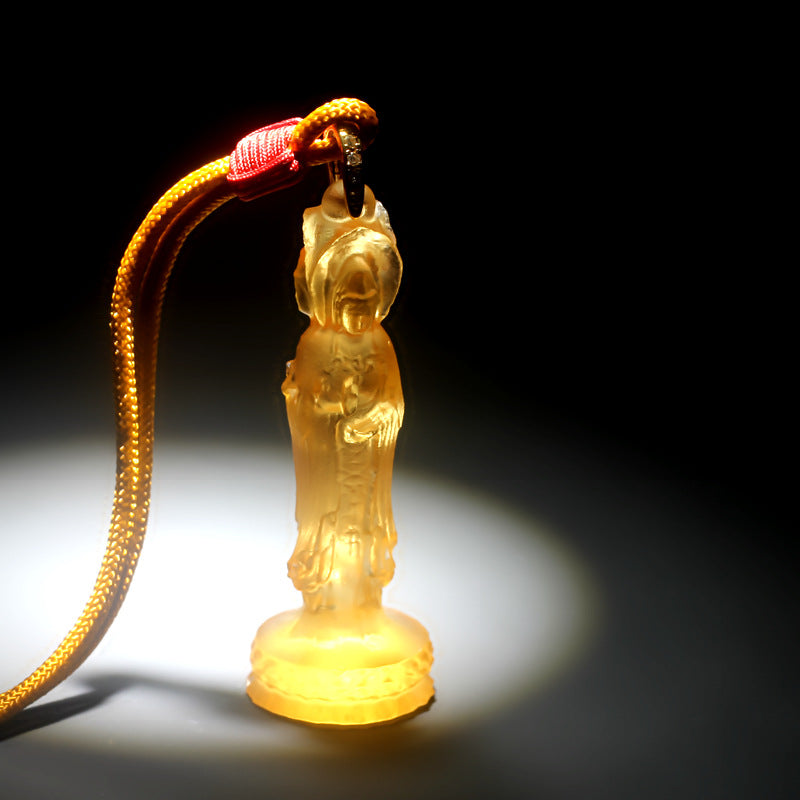 Three-Faced Guanyin Glaze Pendant-Compassion, Protection & Harmony