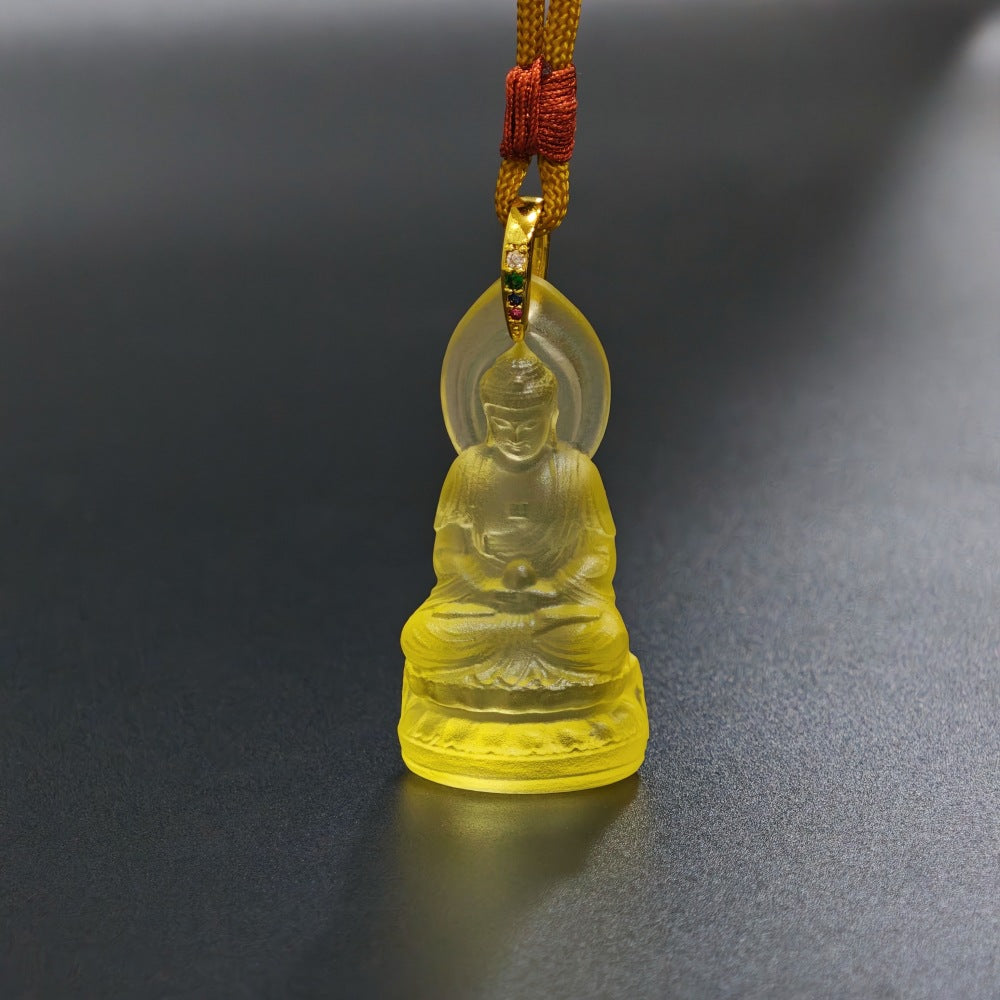 Amitabha Buddha Liuli Pendant – Peace, Blessings & Inner Serenity